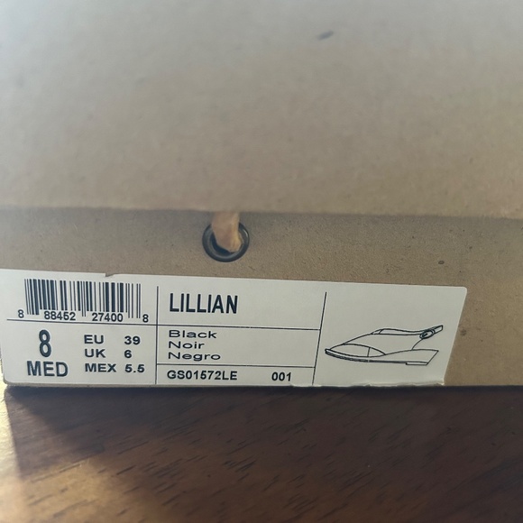 Gentle Souls Black Leather Demi-Wedge Criss Cross Sandals (8M/39 Euro) - Picture 7 of 7